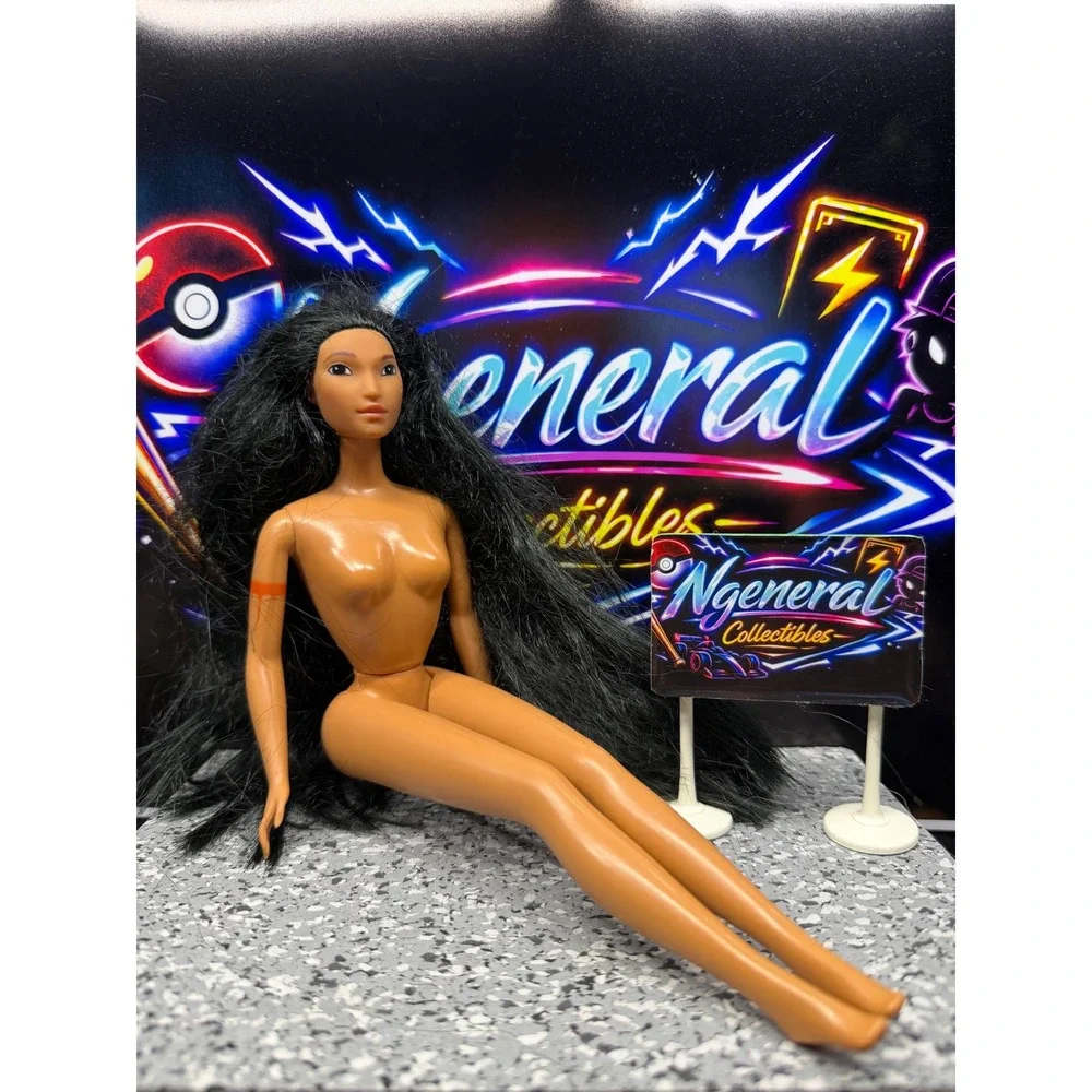 Disney Pocahontas Doll Mattel 1995 Vintage 11.5 inch Long Black Hair Loose